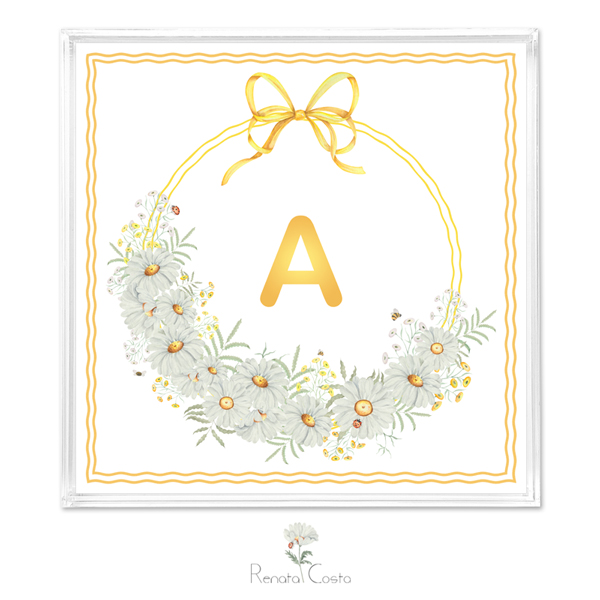 Porta Maternidade Guirlanda de Margaridas