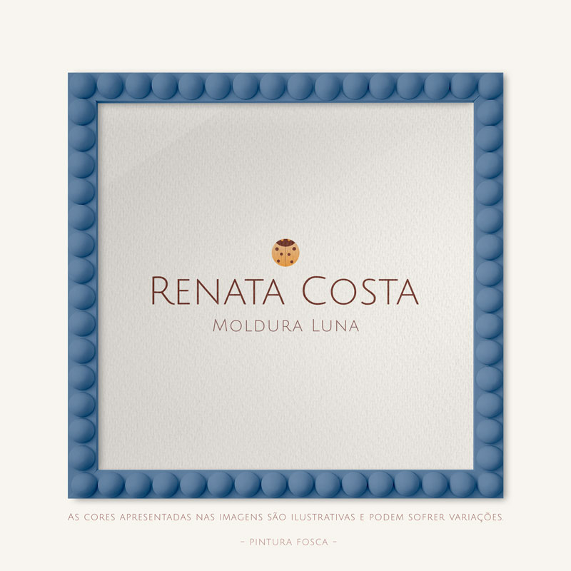 Moldura Luna Bubble Na Cor Azul Marinheiro - Imagem 2