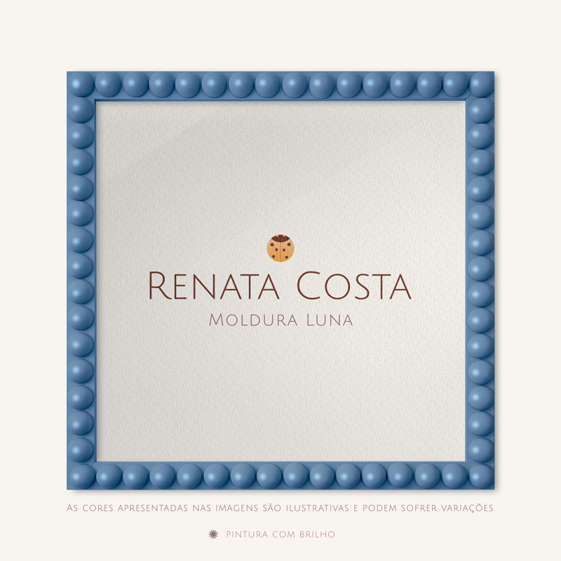 Moldura Luna Bubble Na Cor Azul Marinheiro - Imagem 3