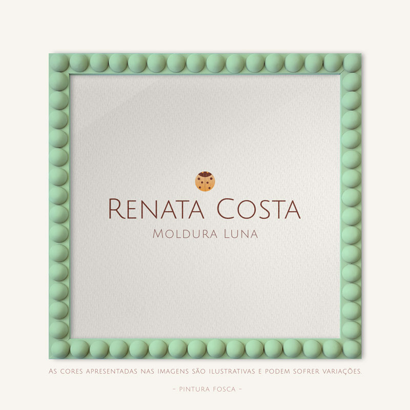 Moldura Luna Bubble Na Cor Creme de Pistache - Imagem 2
