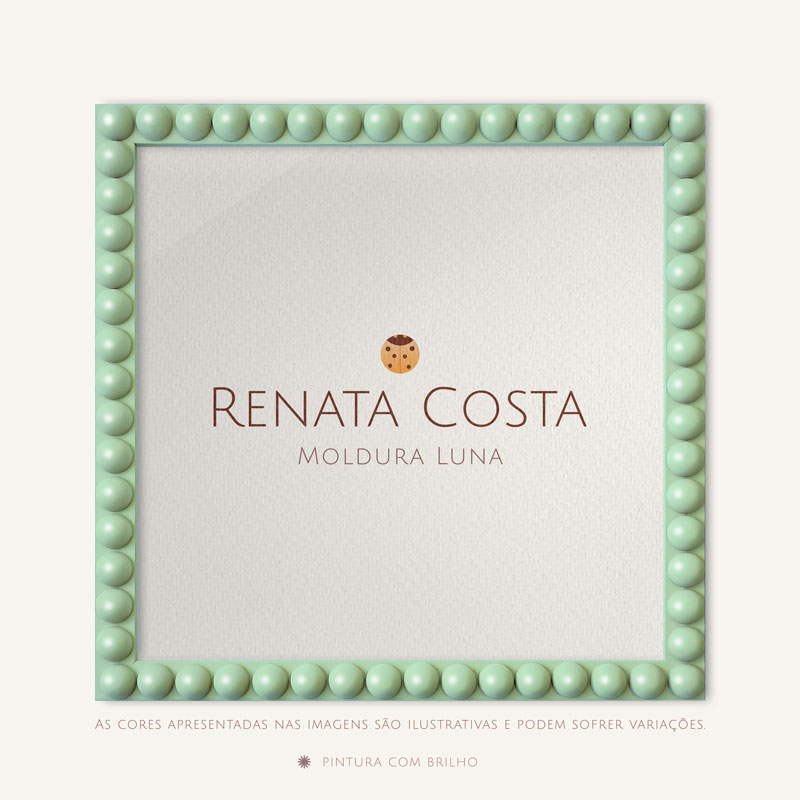 Moldura Luna Bubble Na Cor Creme de Pistache - Imagem 3