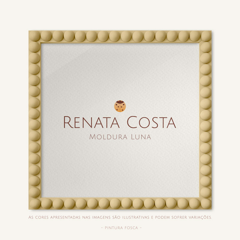 Moldura Luna Bubble Na Cor Creme de Avelã - Imagem 2