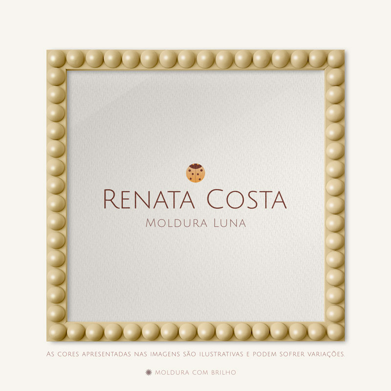 Moldura Luna Bubble Na Cor Creme de Avelã - Imagem 3