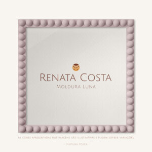 Moldura Luna Na Cor Rosa Seco - 30x30cm, Fosco