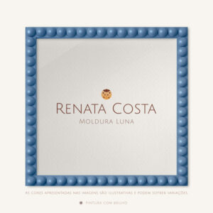 Moldura Luna Na Cor Azul Marinheiro - 21x30cm, Brilho