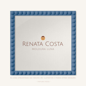 Moldura Luna Na Cor Azul Marinheiro - 30x40cm, Fosco