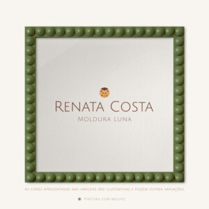 Moldura Luna Na Cor Verde que Faltava - 25x25cm, Brilho