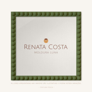 Moldura Luna Na Cor Verde que Faltava - 30x30cm, Fosco