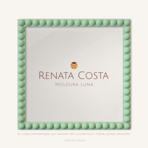 Moldura Luna Na Cor Creme de Pistache - 21x30cm, Fosco