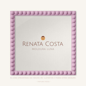 Moldura Luna Na Cor Rosa Aconchego - 30x30cm, Fosco