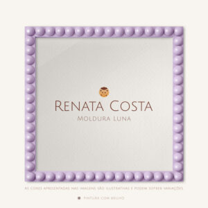 Moldura Luna Na Cor Perfume de Lavanda - 25x25cm, Brilho
