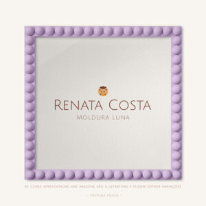 Moldura Luna Na Cor Perfume de Lavanda - 30x30cm, Fosco