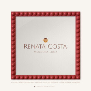 Moldura Luna Na Cor Cereja do Bolo - 25x25cm, Brilho