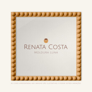 Moldura Luna Na Cor Marrom Perfeito - 25x25cm, Fosco