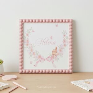 Moldura Luna Bubble Na Cor Rosa Bebê