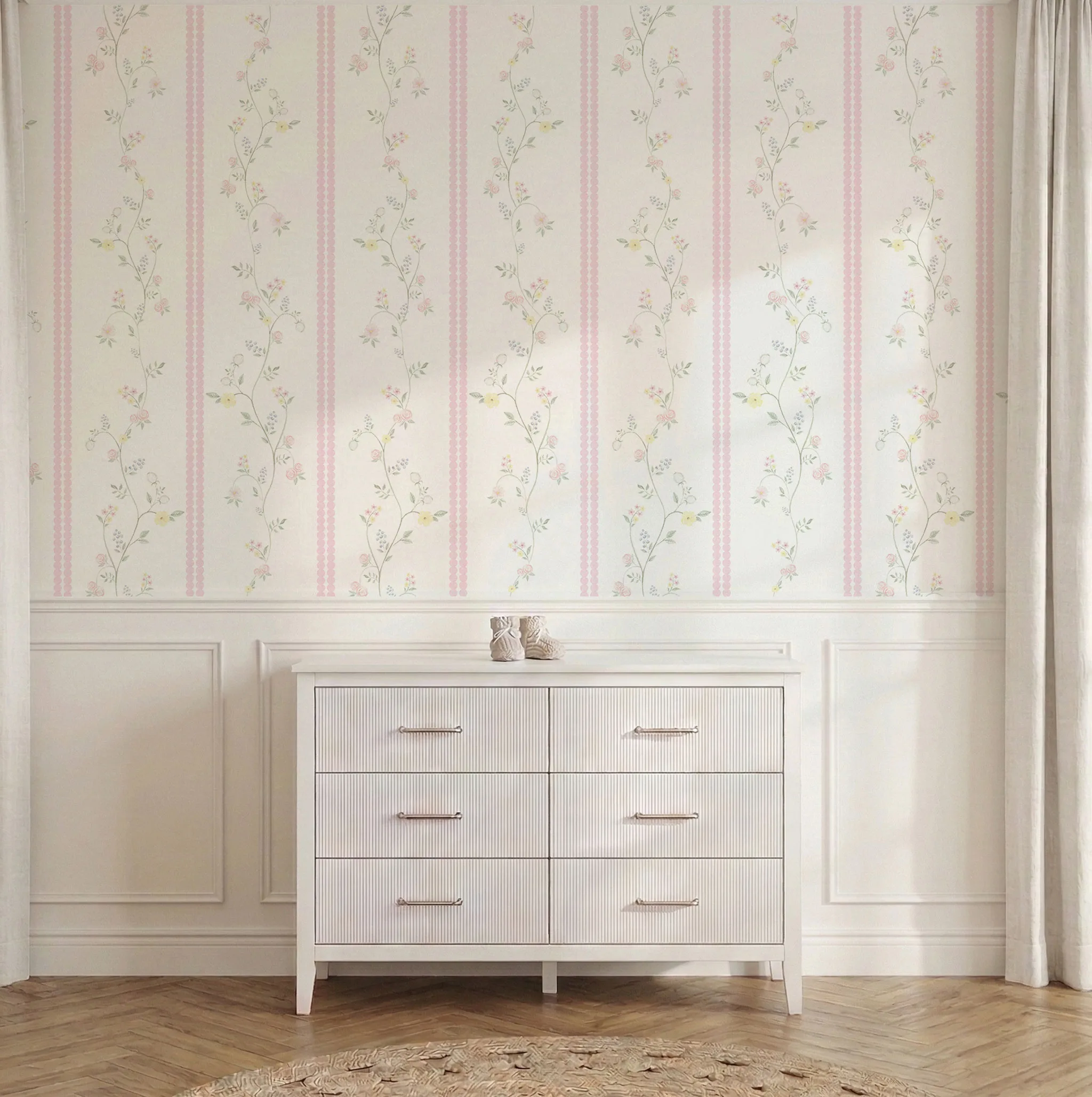 Papel de Parede Maria Flor em Aquarela