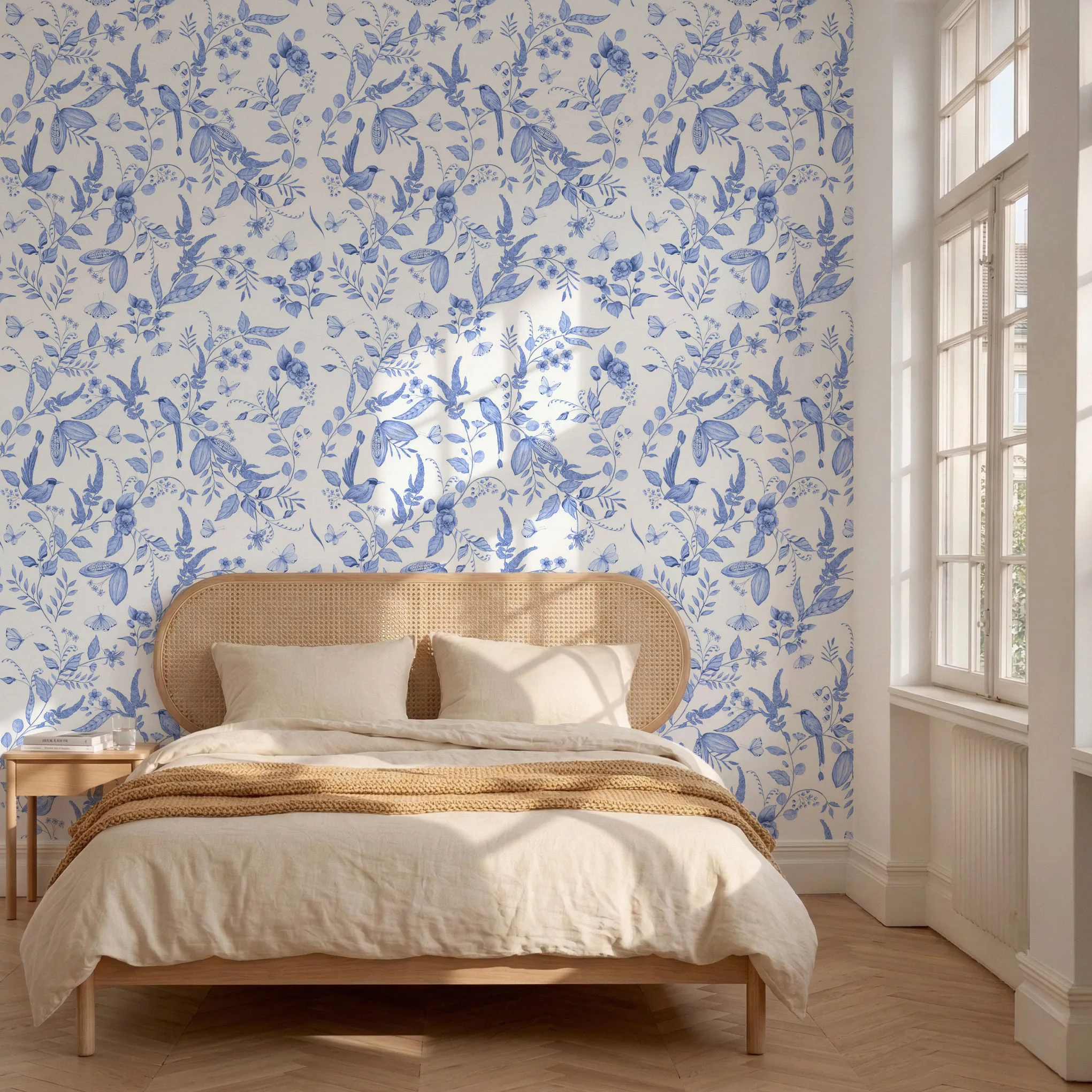 Papel de Parede Jardim Imperial em Aquarela - Imagem 4