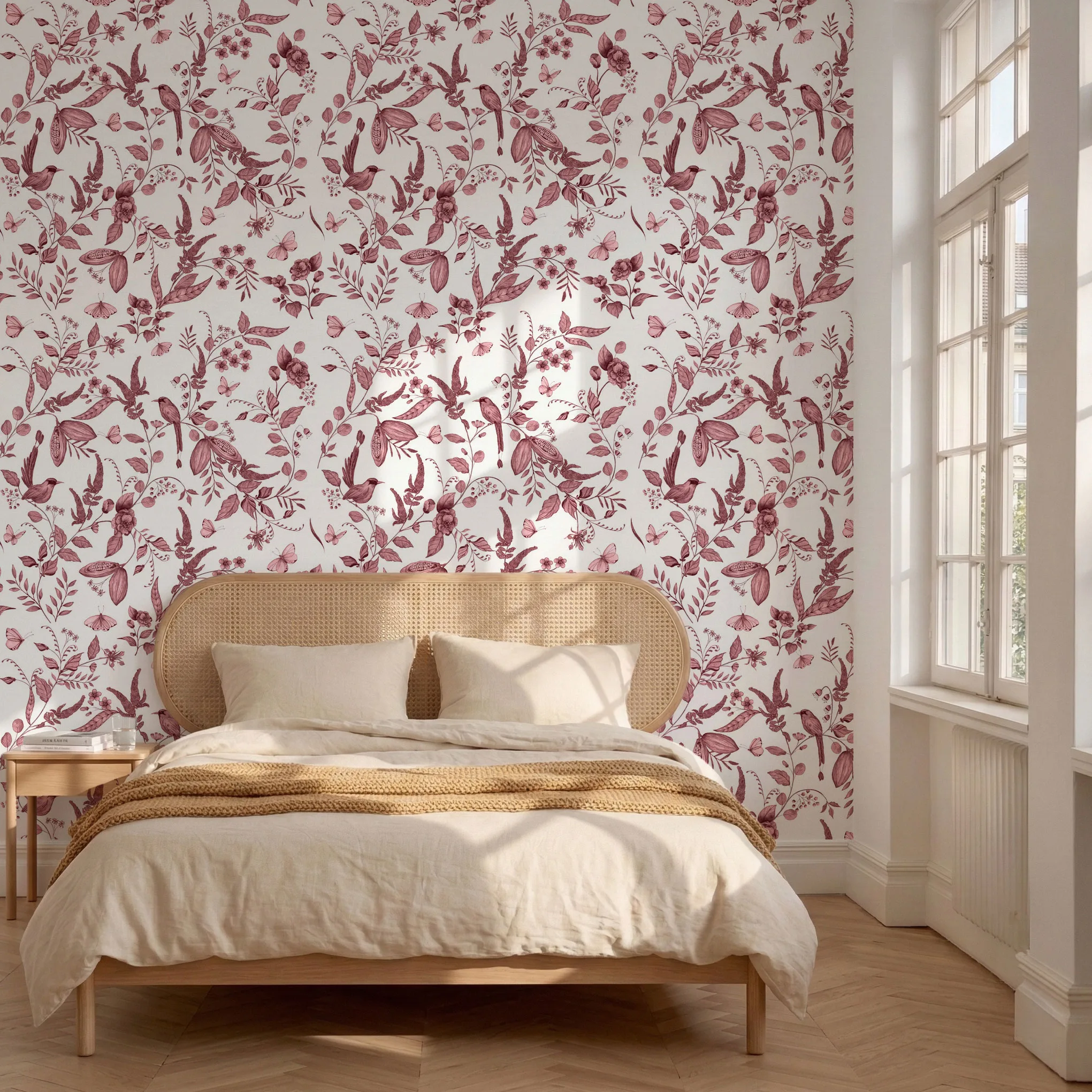 Papel de Parede Jardim Imperial em Aquarela - Imagem 6