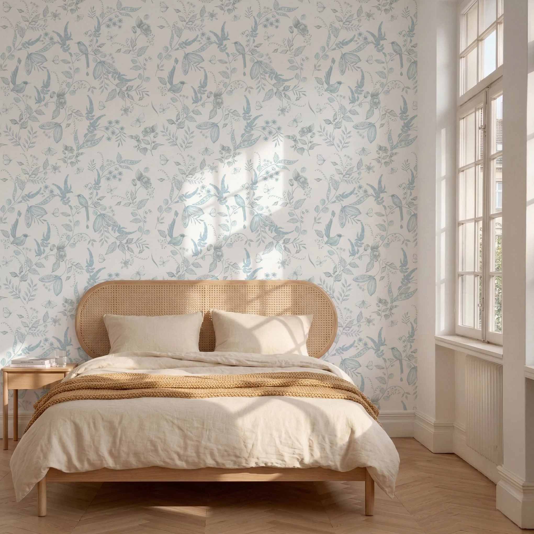 Papel de Parede Jardim Imperial em Aquarela - Imagem 7